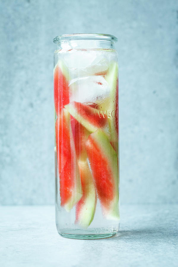 Infused Water With Watermelon Photograph by Simone Neufing