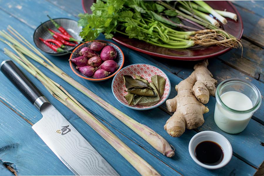 Ingredients For A Thai Dish Photograph by Sebastian Schollmeyer