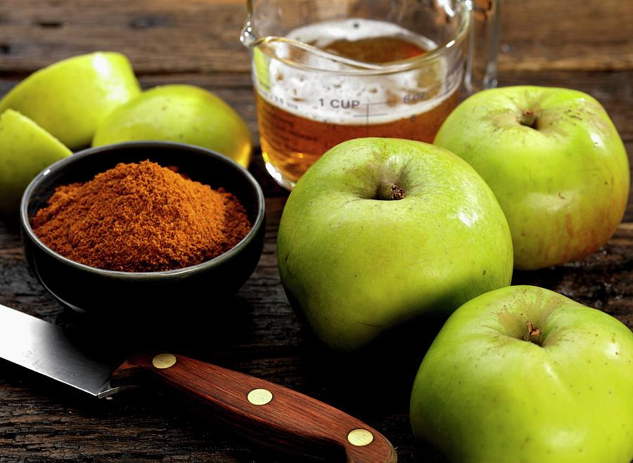 Ingredients For Apple Chutney With Ale And Curry Photograph by Robert Morris