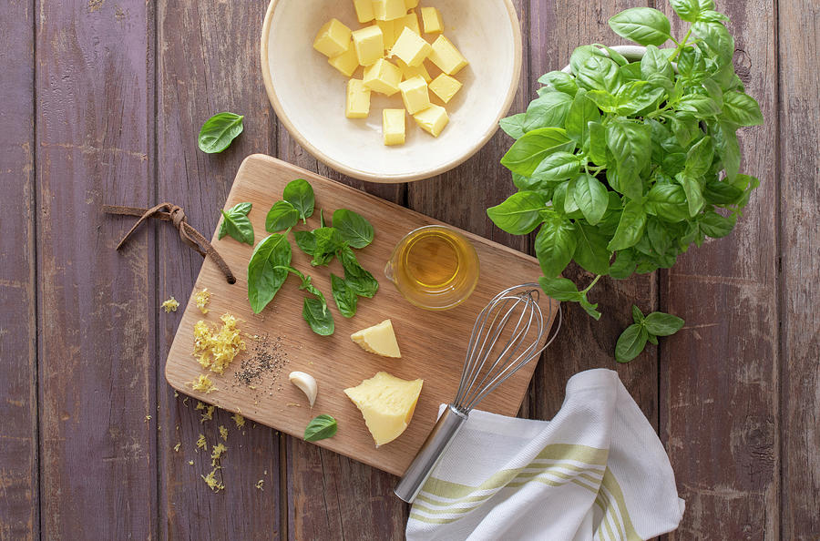 Ingredients For Basil Butter Photograph by Adel Ferreira Photography