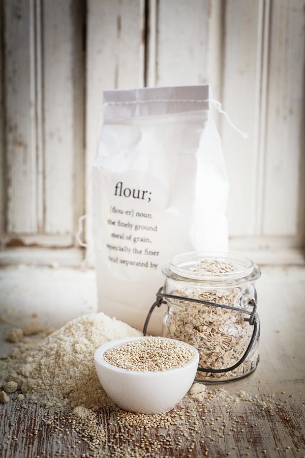 Ingredients For Gluten Free Pizza Dough Photograph by Eising Studio