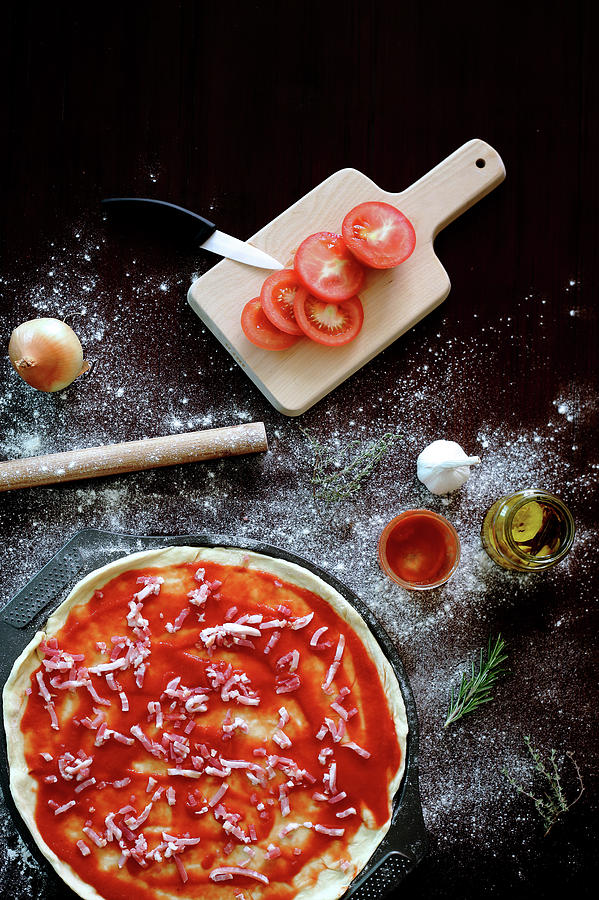 Ingredients For Pizza Photograph by Virginie Blanquart