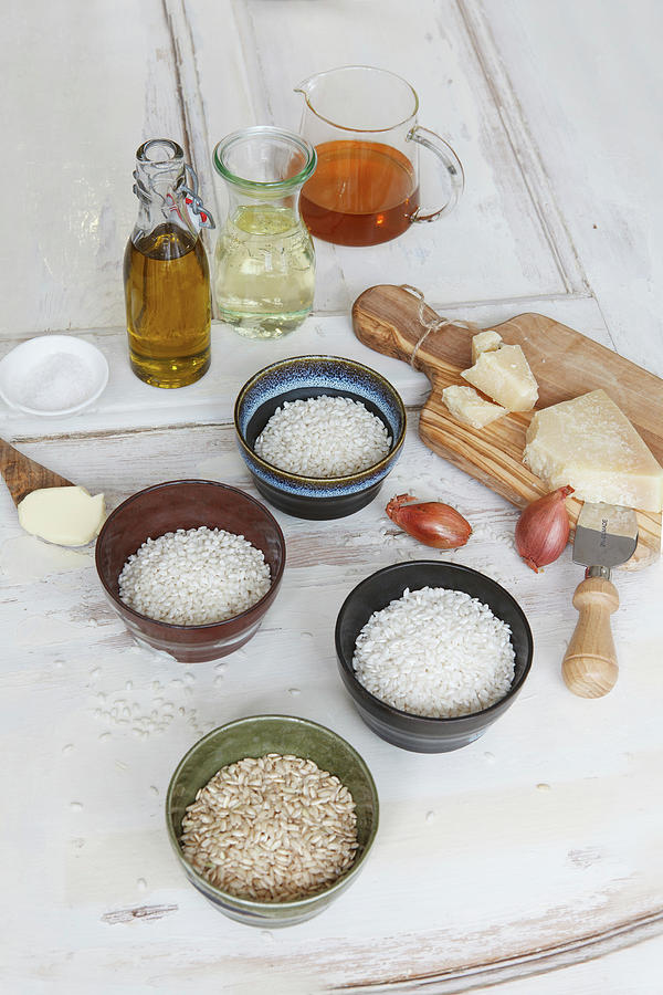 Ingredients For Risotto With Various Types Of Rice Photograph by Jalag / Intophoto Jalag