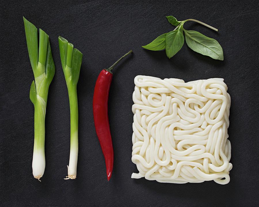 Ingredients For Udon Noodle Soup Photograph by Antti Jokinen