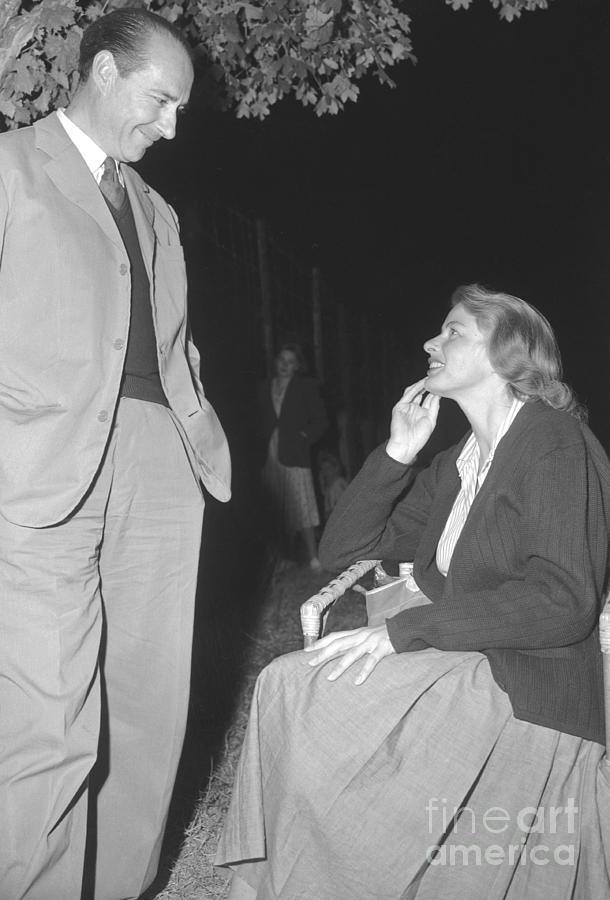 Ingrid Bergman Conversing With Roberto Photograph by Bettmann