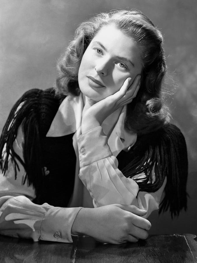 Black And White Photograph - Ingrid Bergman Deep In Thought by Globe Photos