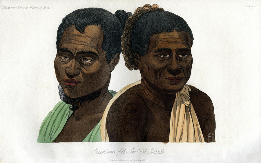 Inhabitants Of The Sandwich Islands Drawing by Print Collector