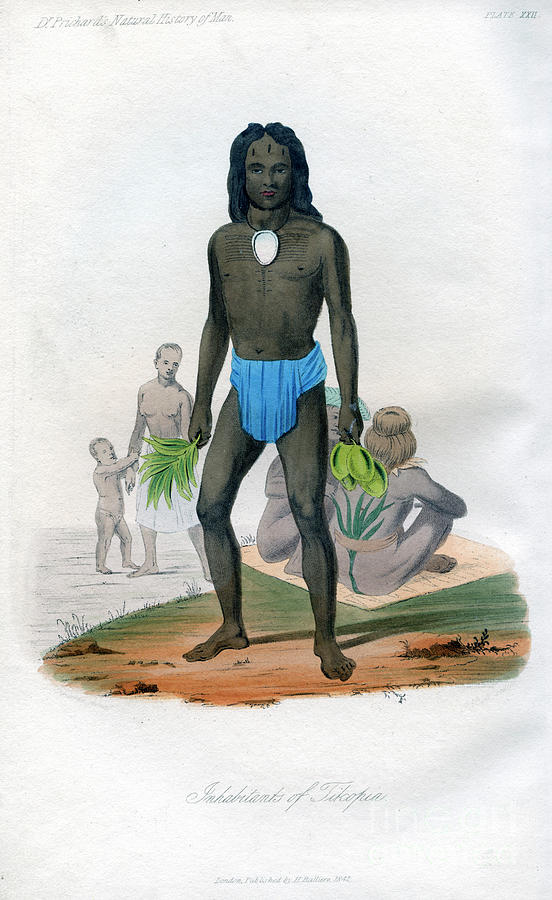 Inhabitants Of Tikopia, 1848 Drawing by Print Collector