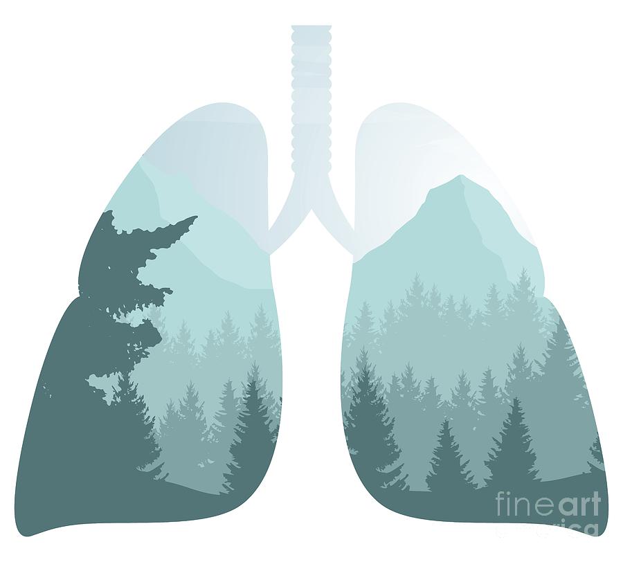 Inhale Nature Clean Air Lung Breathing Digital Art by Mister Tee - Fine ...