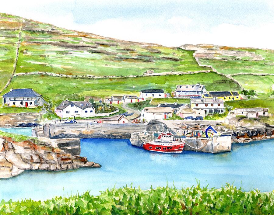 Inishturk Island Ireland Painting by Carlin Blahnik CarlinArtWatercolor