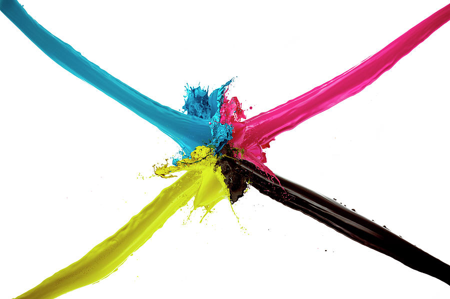 Ink In Cmyk Color Photograph by Jonathan Knowles