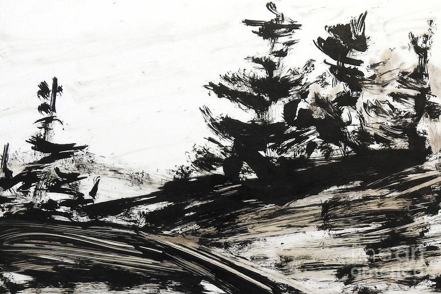 Ink Prochade 8 Painting by Petra Burgmann