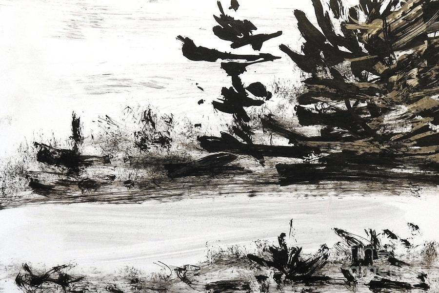 Ink Prochade 2 Painting by Petra Burgmann