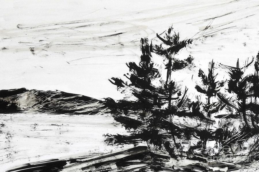 Ink Prochade 7 Painting by Petra Burgmann