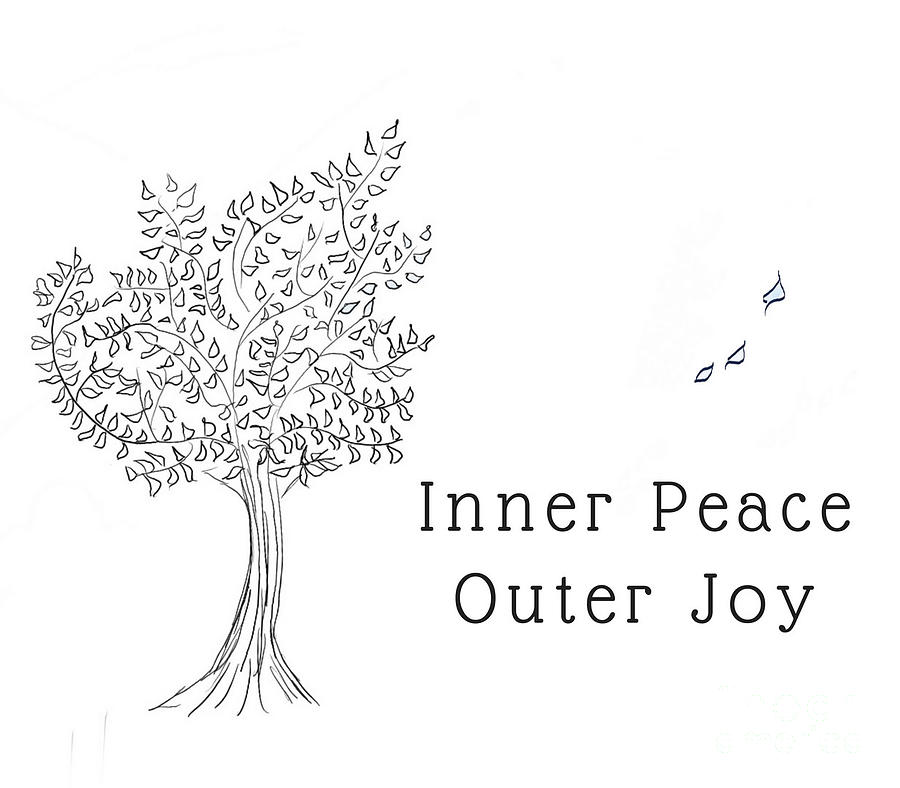 Inner Peace Outer Joy Drawing by Caroline Jolivet