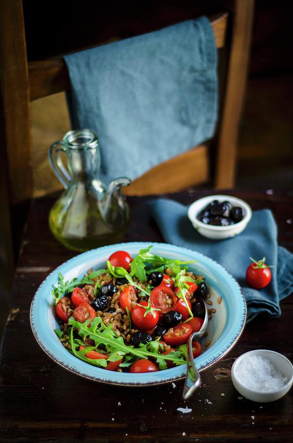 Insalata Con Il Farro mixed Salad With Spelt, Italy Photograph by Aniko Szabo