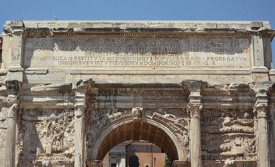 Inscription of the Arch of Septimius Severus Roman Forum Italy ...