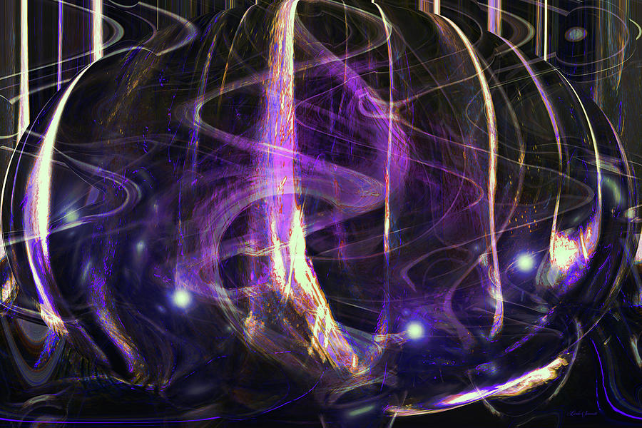 Inside My Purple Bubble Digital Art by Linda Sannuti