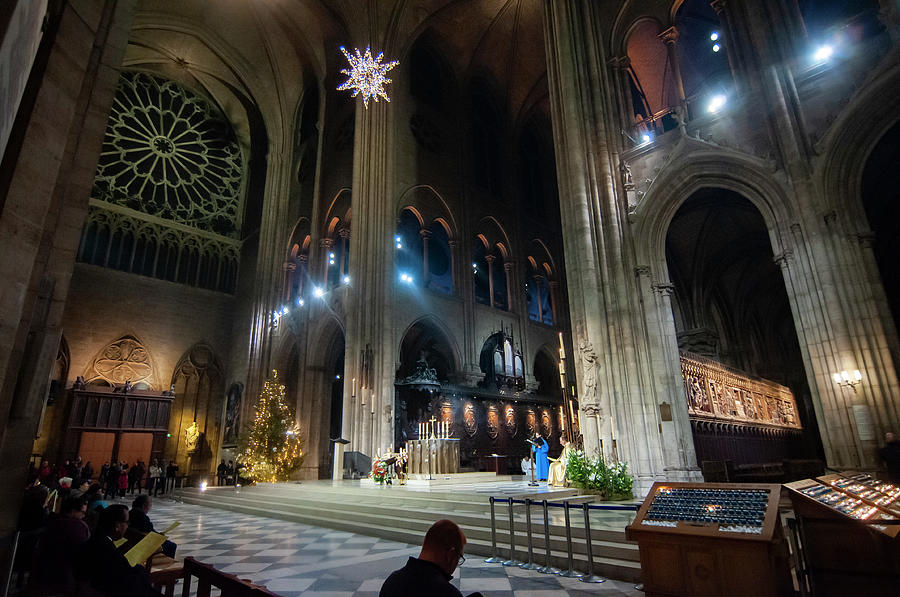 Inside Notre Dame de Paris 1 Photograph by Pedro Cardona Llambias