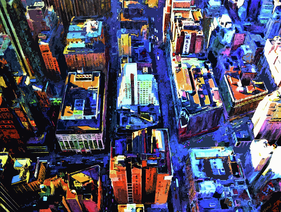 Inside the City Mixed Media by Sarah Ghanooni