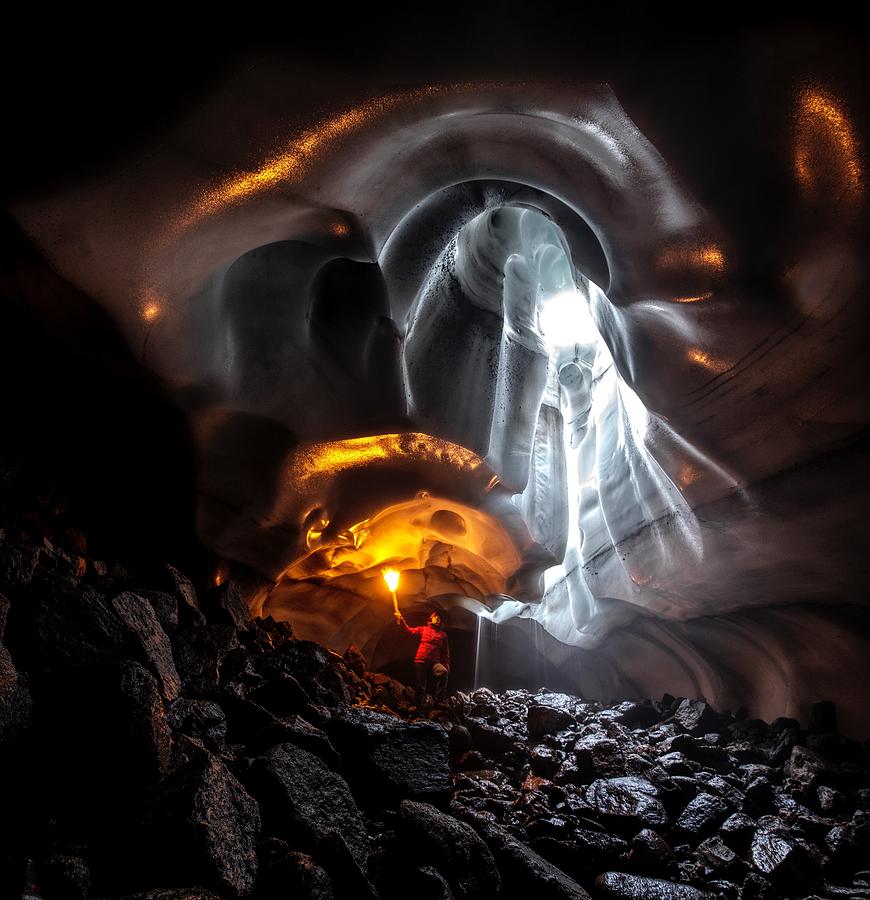 Landscape Photograph - Inside The Ice Cave by Ivan A. Godovikov