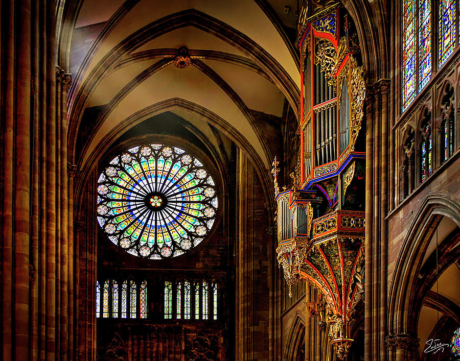 Inside the Strasbourg Cathedral Photograph by Endre Balogh