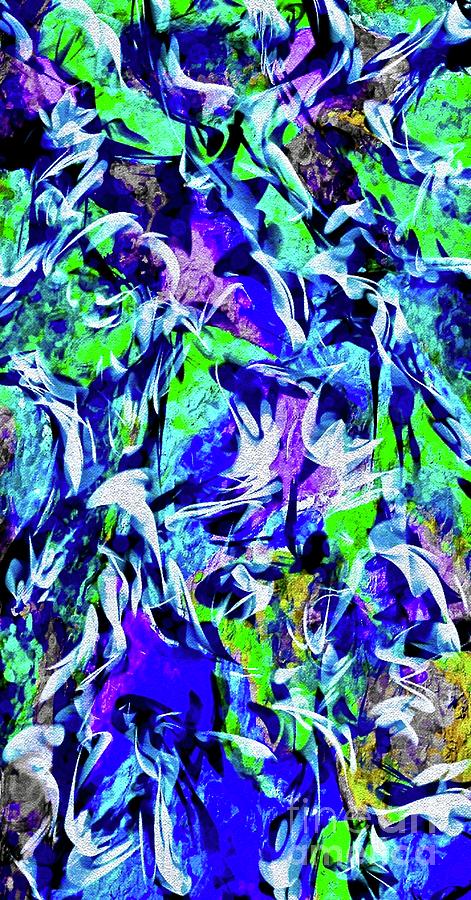 Inspiration and Rejuvenation Blue Green Energy Abstract Mixed Media by Lauries Intuitive