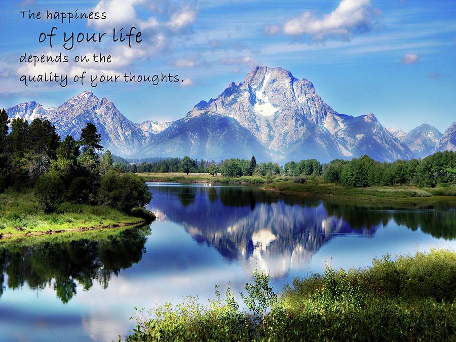 Inspirational quote Mountains Photograph by Susan Johnson