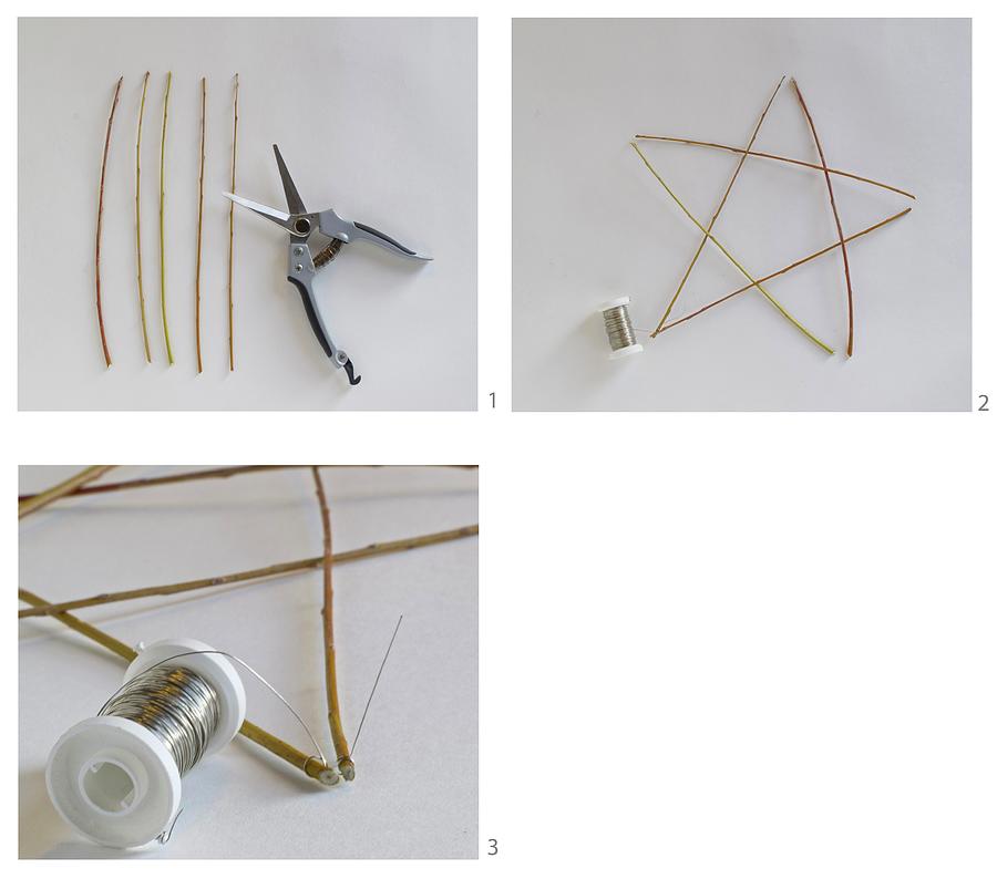 Instructions For Making A Star From Willow Branches And Silver Wire Photograph by Angela Francisca Endress