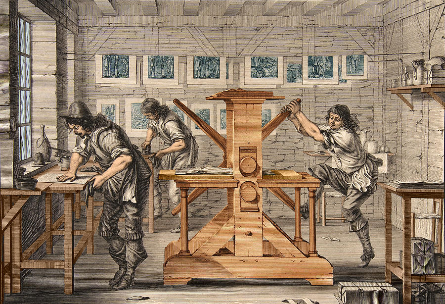 Intaglio Printers, 1642 Photograph by Science Source