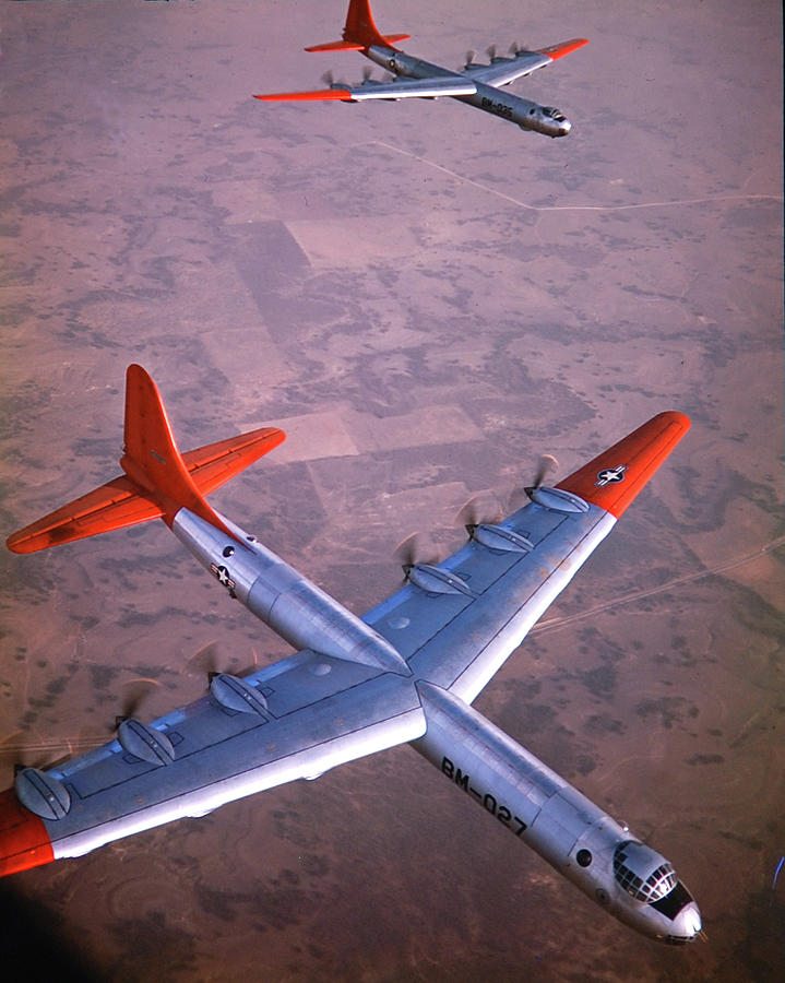 Intercontinental B-36 Bomber Flying By Loomis Dean