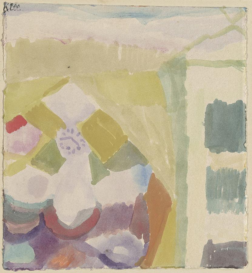 Interieur Mit Der Uhr Painting by Paul Klee