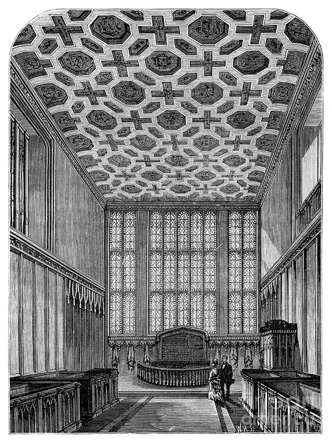 Interior, Chapel Royal, St Jamess Drawing by Print Collector