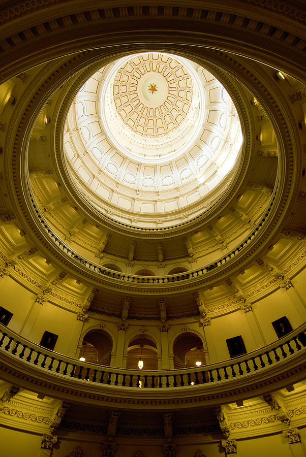 Interior Dome Of The Texas State Capitol Photograph by Don Klumpp