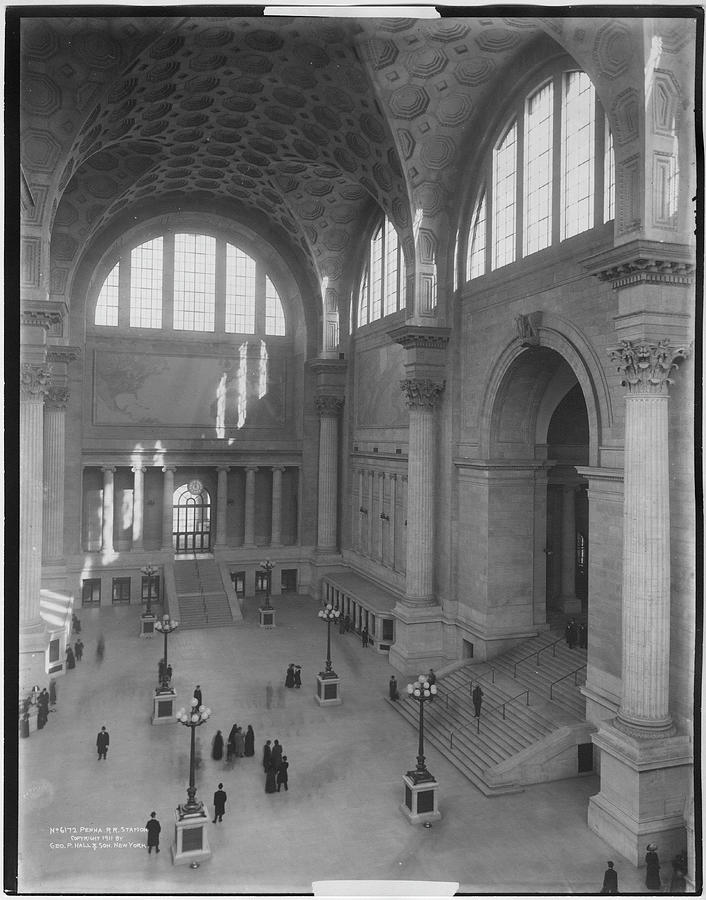 Interior Entry Hall & Ticketing Office Photograph by The New York Historical Society