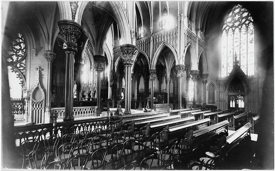 Interior Garden City Cathedral Photograph by The New York Historical Society