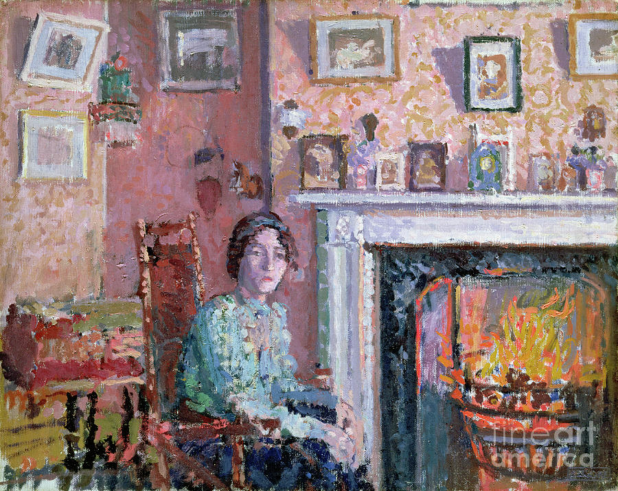Interior, Mornington Crescent, 1910 Painting by Spencer Frederick Gore