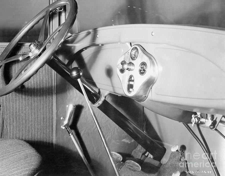 Interior Of 1928 Ford Automobile Photograph by Bettmann Interior Of 1928 Ford Automobile Photograph by Bettmann