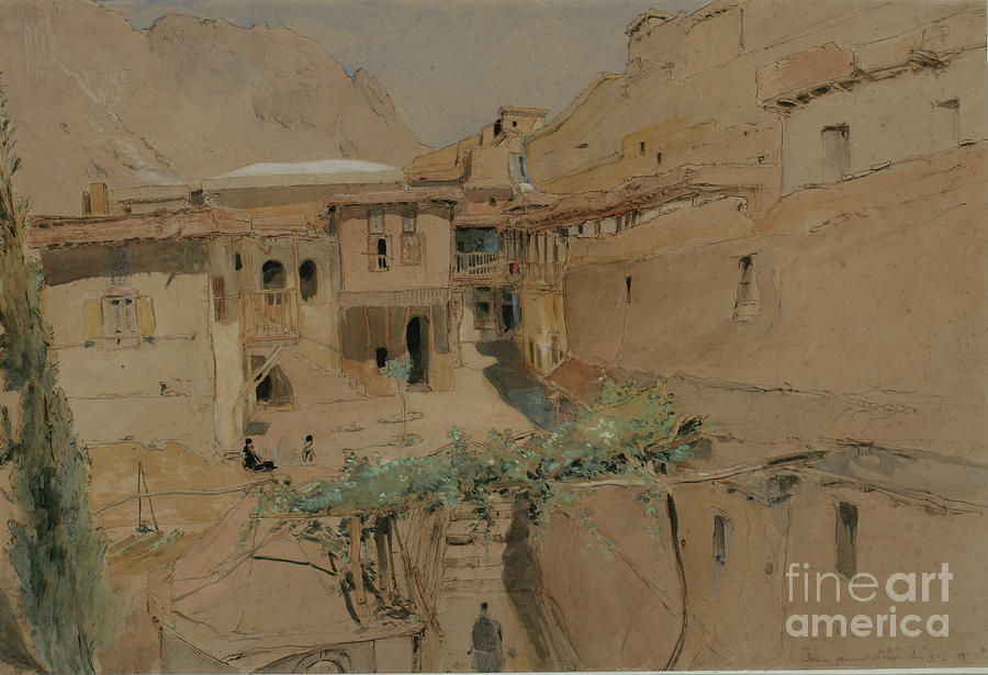 Interior Of A Convent, Mount Sinai, 1841 Painting by Edward Thomas