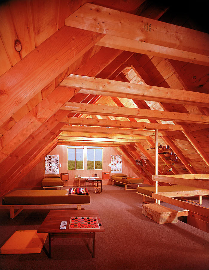 Interior Of A Jens Risom Prefab Home Photograph by John Zimmerman