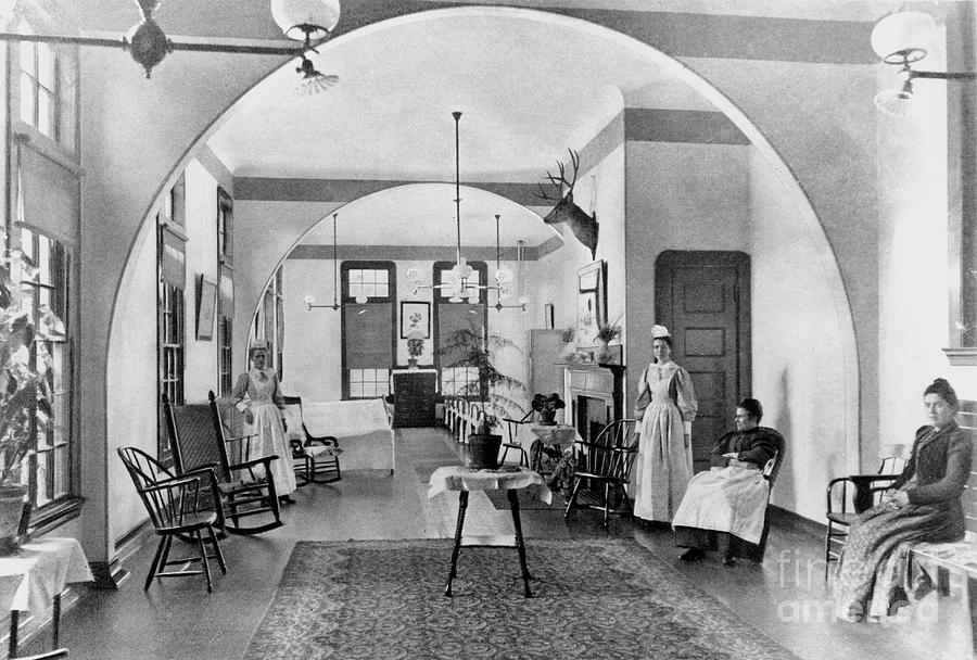 Mental Illness Photograph - Interior Of A Womens Ward At A Mental Hospital by National Library Of Medicine/science Photo Library