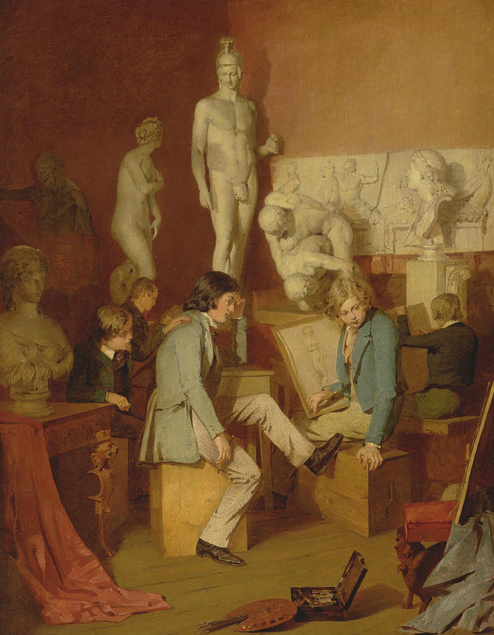 Interior of an Academy - The Critics Painting by William Stewart