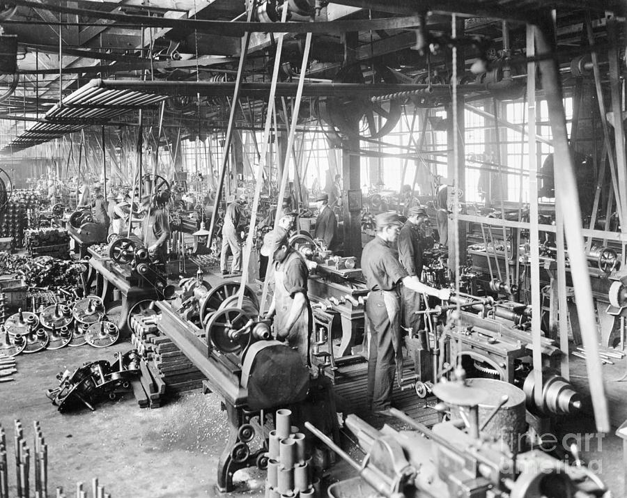 Interior Of Automobile Factory Ww Photograph by Bettmann