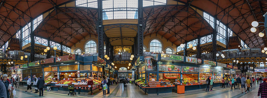 Interior of Central Market Hall Budapest Hungary Photograph by Karen Foley