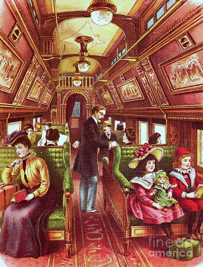 Interior Of Elaborately Furnished Train Photograph by Bettmann