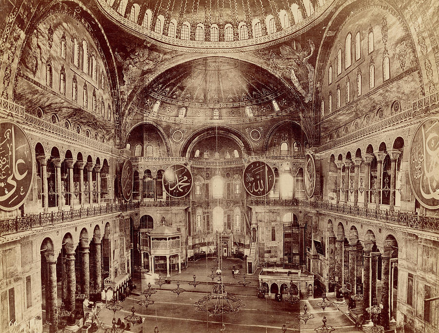 Interior Of Hagia Sophia, Istanbul Photograph by Science Source