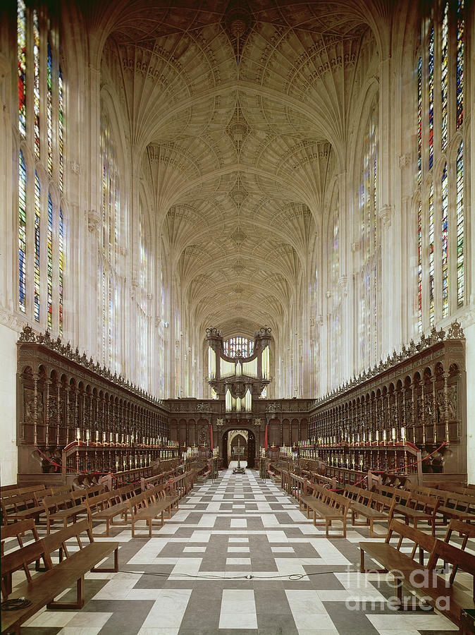 Interior Of Kings College Chapel, Cambridge Photo Photograph by English School