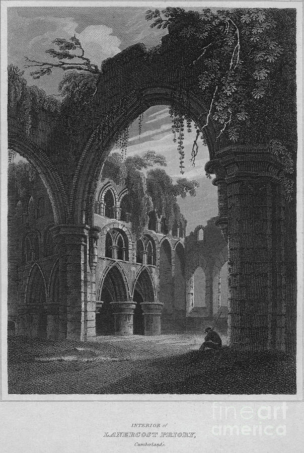 Interior Of Lanercost Priory Drawing by Print Collector