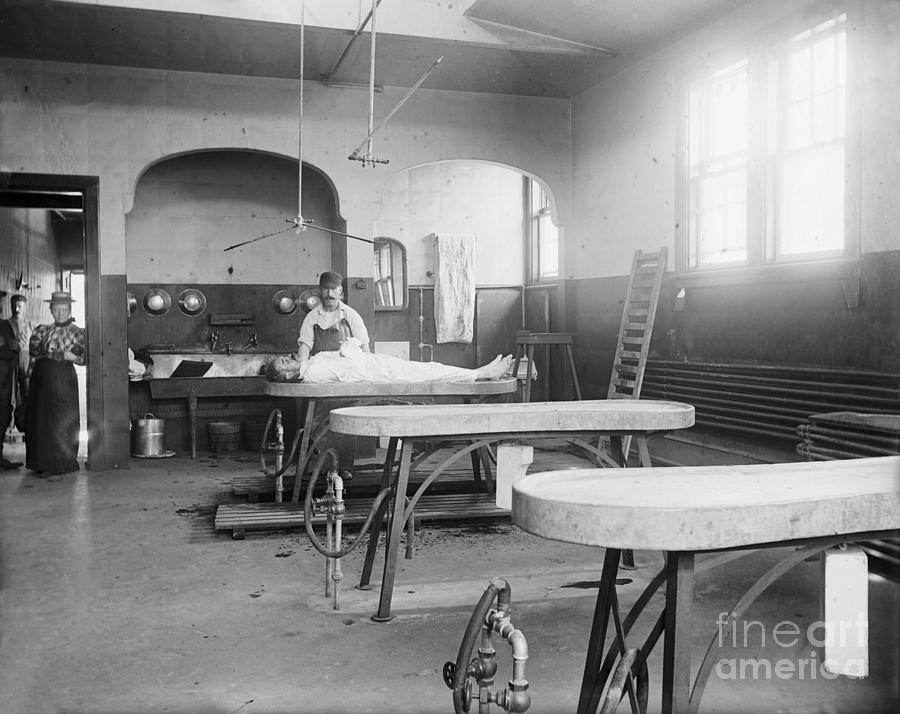 Interior Of Morgue At Bellvue Hospital Photograph by Bettmann