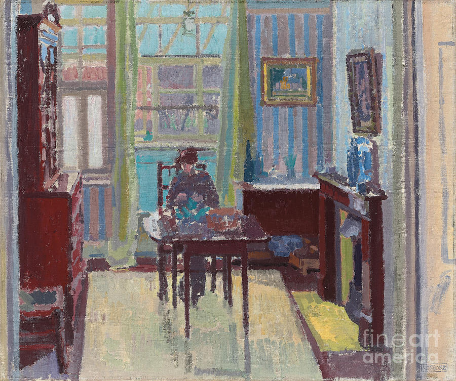 Interior Of Room At 6 Cambrian Road, Richmond, 1914 Painting by Spencer Frederick Gore